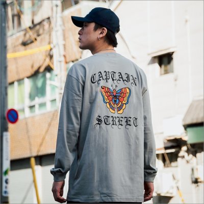画像10: CAPTAIN STREET Butterfly L/S Tシャツ L.GRAY キャプテンストリート