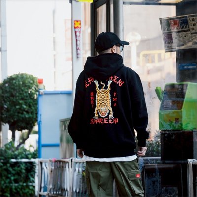 画像18: 【送料無料】CAPTAIN STREET Tiger P/Oパーカー BLACK キャプテンストリート
