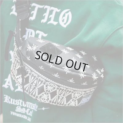 画像5: 【送料無料】KustomStyle カスタムスタイル BANDANA ウエストバッグ BLACK/WHITE