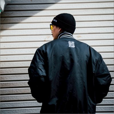 画像10: 【送料無料】KustomStyle カスタムスタイル CHAVO LOGO NYLON STADIUM JKT BLACK