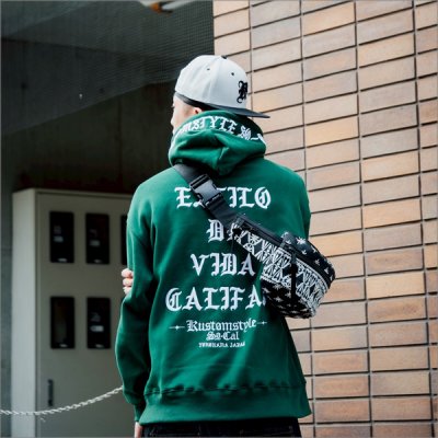 画像14: 【送料無料】KustomStyle カスタムスタイル ESTILO CALIFAS プルオーバーパーカー GREEN