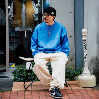 画像7: 【送料無料】Deviluse デビルユース Prickly Flower Knit Crewneck BLUE