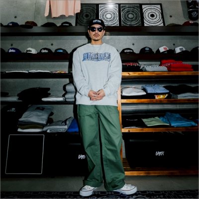 画像10: 【送料無料】KustomStyle カスタムスタイル CHAVO LOGO クルーネックスウェット ASH