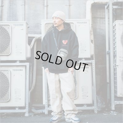 画像6: 【送料無料】Deviluse デビルユース Flame Heart P/Oパーカー BLACK