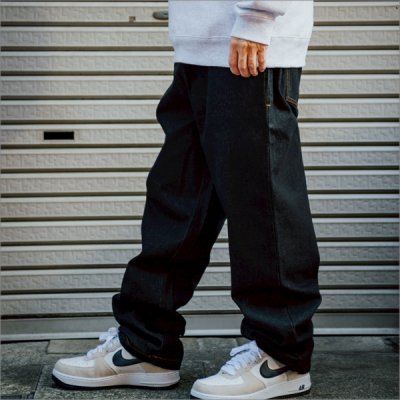 画像7: 【送料無料】COOKMAN クックマン Semiwide Chef パンツ DENIM BLACK