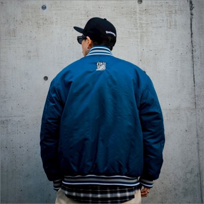 画像9: 【送料無料】KustomStyle カスタムスタイル CHAVO LOGO NYLON STADIUM JKT BLUE