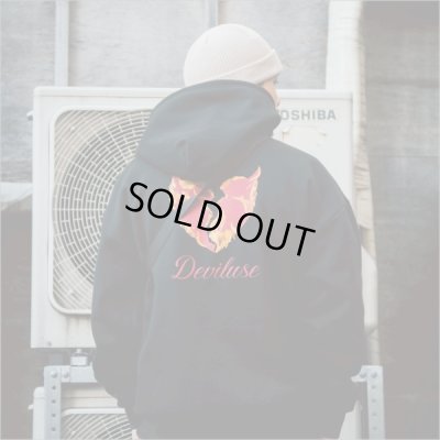 画像7: 【送料無料】Deviluse デビルユース Flame Heart P/Oパーカー BLACK