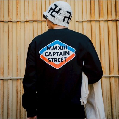 画像11: 【送料無料】CAPTAIN STREET Rhombus クルーネックスウェット BLACK キャプテンストリート