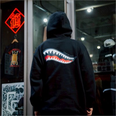 画像14: 【送料無料】CAPTAIN STREET Shark Mouth P/Oパーカー BLACK キャプテンストリート