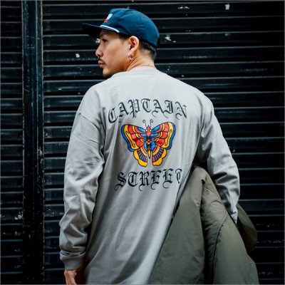 画像11: CAPTAIN STREET Butterfly L/S Tシャツ L.GRAY キャプテンストリート