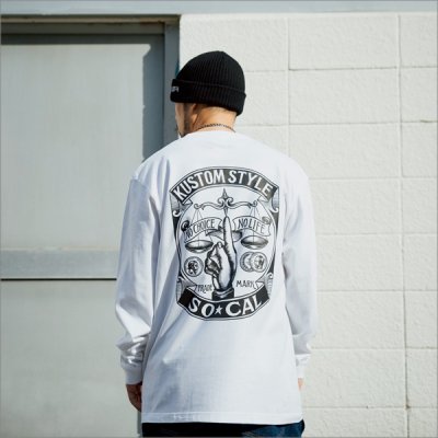 画像7: KustomStyle カスタムスタイル RINPYO L/S Tシャツ WHITE