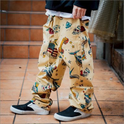 画像14: 【送料無料】COOKMAN クックマン Chef パンツ Old Tattoo BEIGE