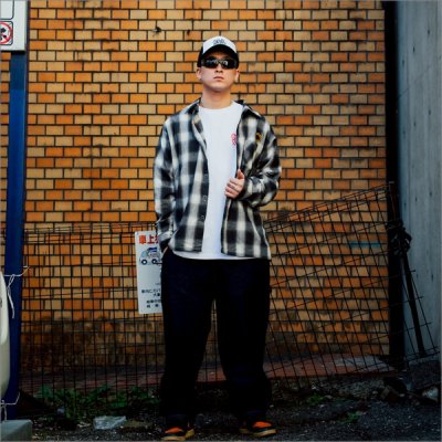 画像6: 【送料無料】KustomStyle カスタムスタイル ROOTED IN THE STREETS L/Sチェックシャツ WHITE