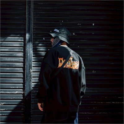 画像9: 【送料無料】Deviluse デビルユース Flame Logo クルーネックスウェット BLACK