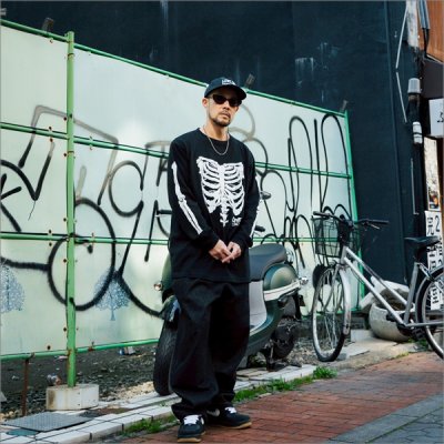 画像9: CAPTAIN STREET Bone L/S Tシャツ BLACK キャプテンストリート