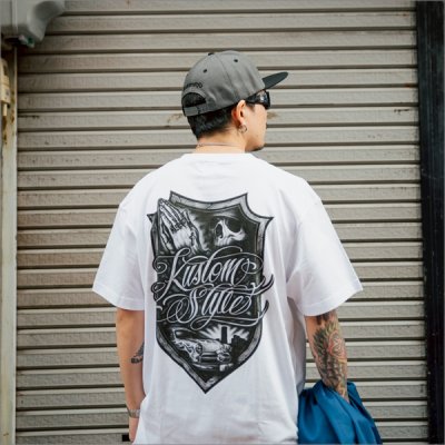 画像11: KustomStyle カスタムスタイル ESCUDO DE CEPILLO Tシャツ WHITE
