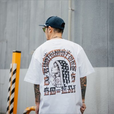 画像8: KustomStyle カスタムスタイル SIDEFACE Tシャツ WHITE