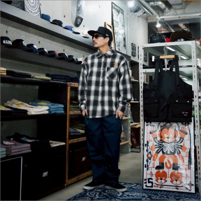 画像8: 【送料無料】KustomStyle カスタムスタイル ROOTED IN THE STREETS L/Sチェックシャツ WHITE
