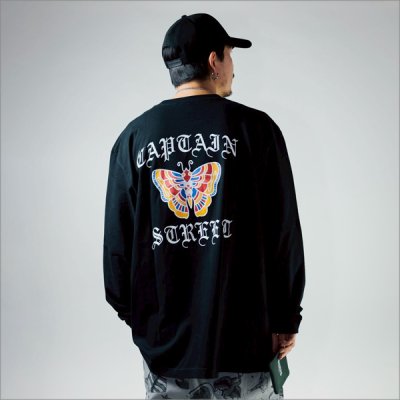 画像11: CAPTAIN STREET Butterfly L/S Tシャツ BLACK キャプテンストリート
