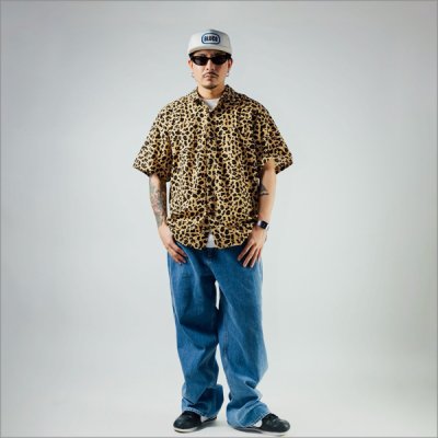 画像5: 【送料無料】COOKMAN クックマン S/Sワークシャツ Light Leopard BEIGE