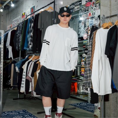 画像7: BLUCO ブルコ ドライコットン ポケットTシャツ L/S -Line- WHITE