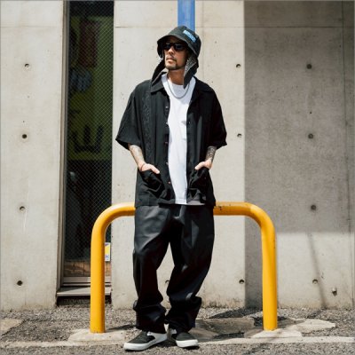 画像6: 【送料無料】KustomStyle カスタムスタイル LONGROOF S/S キューバシャツ BLACK