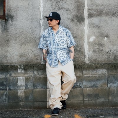 画像7: 【送料無料】KustomStyle カスタムスタイル NORM BANDANA S/S オープンカラーシャツ WHITE