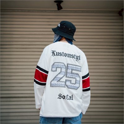 画像8: 【送料無料】KustomStyle カスタムスタイル 25TH BANDANA メッシュ ホッケージャージー WHITE	