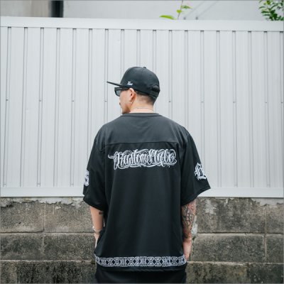 画像9: 【送料無料】KustomStyle カスタムスタイル FUCKIN' SCRIPT- FOOTBALL JERSEY BLACK
