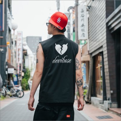 画像7: Deviluse デビルユース Heartaches Sleeveless タンクトップ BLACK