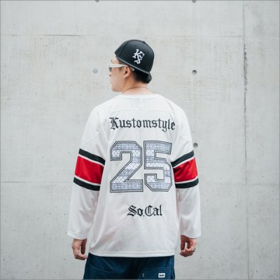 画像10: 【送料無料】KustomStyle カスタムスタイル 25TH BANDANA メッシュ ホッケージャージー WHITE	