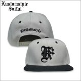 KustomStyle カスタムスタイル K DIA スナップバックCAP BLACK/GRAY