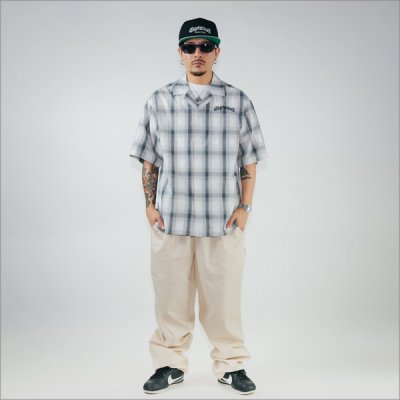 画像5: 【送料無料】CAPTAIN STREET CRN Logo S/Sチェックシャツ WHITE キャプテンストリート