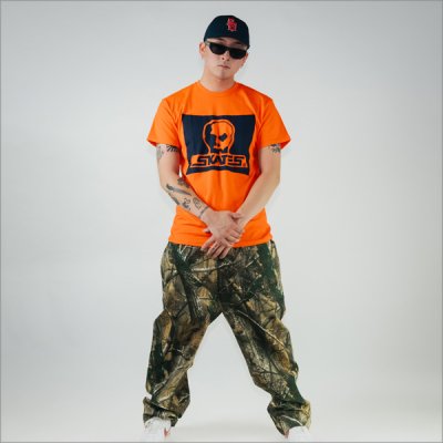 画像4: 【送料無料】SKULL SKATES スカルスケーツ SURF BIRD Tシャツ ORANGE/NAVY