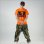 画像4: 【送料無料】SKULL SKATES スカルスケーツ SURF BIRD Tシャツ ORANGE/NAVY (4)