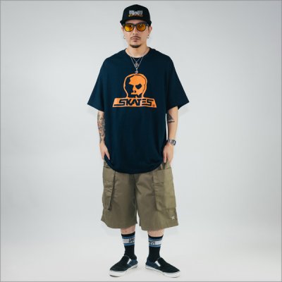 画像4: 【送料無料】SKULL SKATES スカルスケーツ UNION76 Tシャツ NAVY/ORANGE