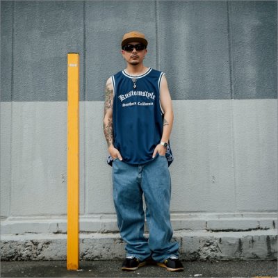 画像14: 【送料無料】KustomStyle カスタムスタイル GARDEN GROVEBASKET TANK JERSEY NAVY