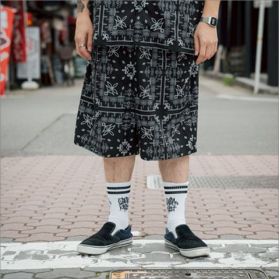 画像6: 【送料無料】BLUCO ブルコ イージーショーツ -BANDANA- BLACK