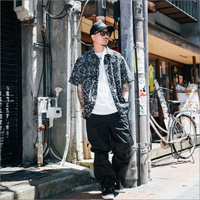 画像8: 【送料無料】COOKMAN クックマン S/Sワークシャツ Light Paisley BLACK