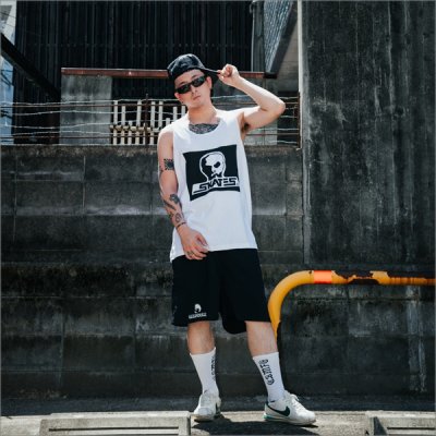画像4: 【送料無料】SKULL SKATES スカルスケーツ BURBS SURF LOGO タンクトップ WHITE