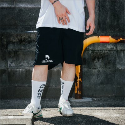 画像11: 【送料無料】SKULL SKATES スカルスケーツ HARDCOREロゴ ナイロンショーツ BLACK