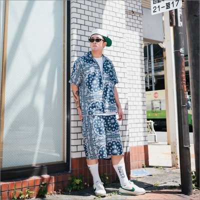 画像11: 【送料無料】KustomStyle カスタムスタイル NORM BANDANA S/S オープンカラーシャツ NAVY