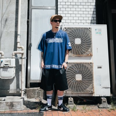 画像10: 【送料無料】KustomStyle カスタムスタイル FUCKIN' SCRIPT- FOOTBALL JERSEY NAVY