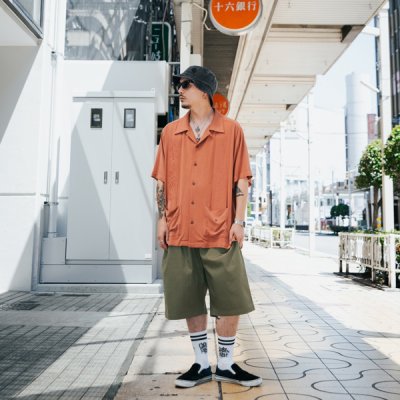 画像7: 【送料無料】KustomStyle カスタムスタイル LONGROOF S/S キューバシャツ BURNT ORANGE