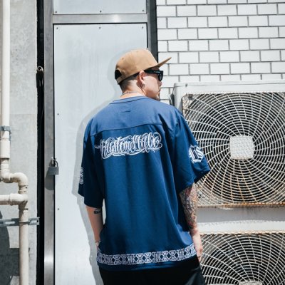 画像11: 【送料無料】KustomStyle カスタムスタイル FUCKIN' SCRIPT- FOOTBALL JERSEY NAVY