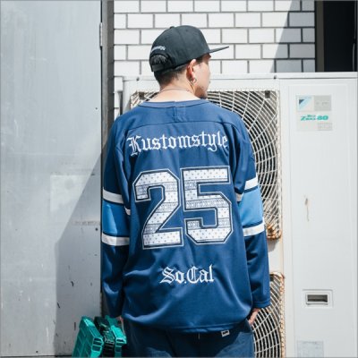 画像10: 【送料無料】KustomStyle カスタムスタイル 25TH BANDANA メッシュ ホッケージャージー NAVY	