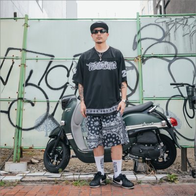 画像7: 【送料無料】KustomStyle カスタムスタイル NORM BANDANA ボードショーツ BLACK