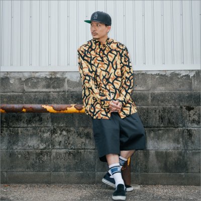 画像6: 【送料無料】COOKMAN クックマン L/Sワークシャツ Tribal Camo BEIGE