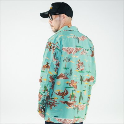 画像8: 【送料無料】COOKMAN クックマン L/Sワークシャツ Western L.BLUE
