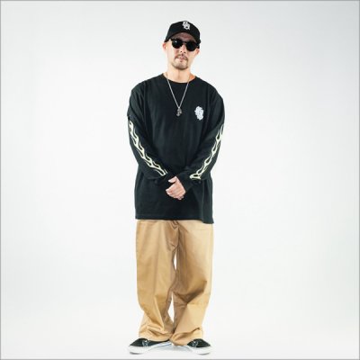 画像5: KustomStyle カスタムスタイル SHOEBOX L/S Tシャツ BLACK